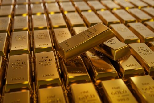 A stack of gold bars